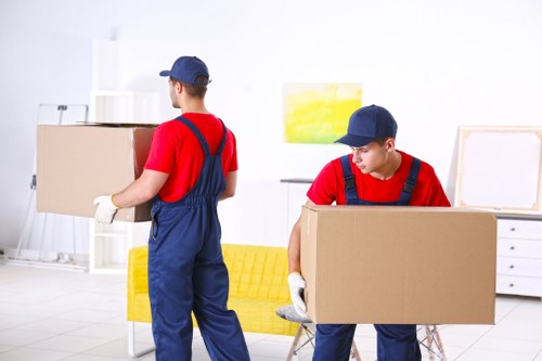 Man and van team preparing a safe move with protective equipment