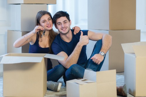 Professional same day removals in Roehampton with moving van and boxes