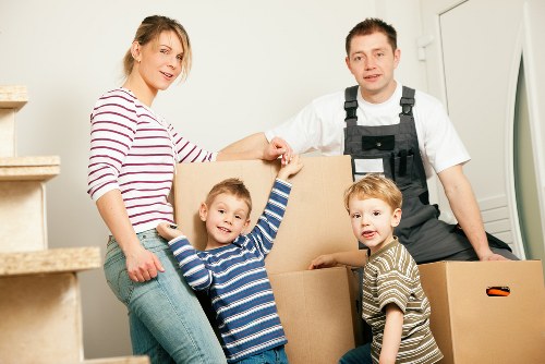 Removal van ready for a home move in Roehampton