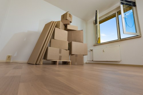 Removal van outside a Roehampton residential property
