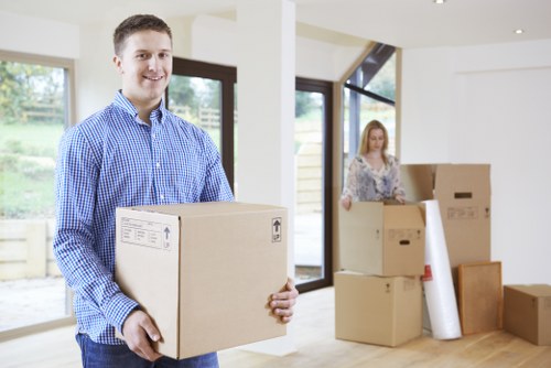 Packed removal van suitable for flat and house relocations