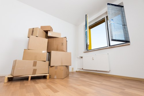 House removalists packing boxes for a Roehampton home move