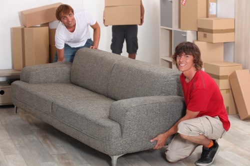Furniture and boxes loaded for a local move