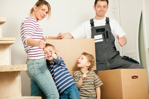 Careful packing materials prepared for a local move in Roehampton